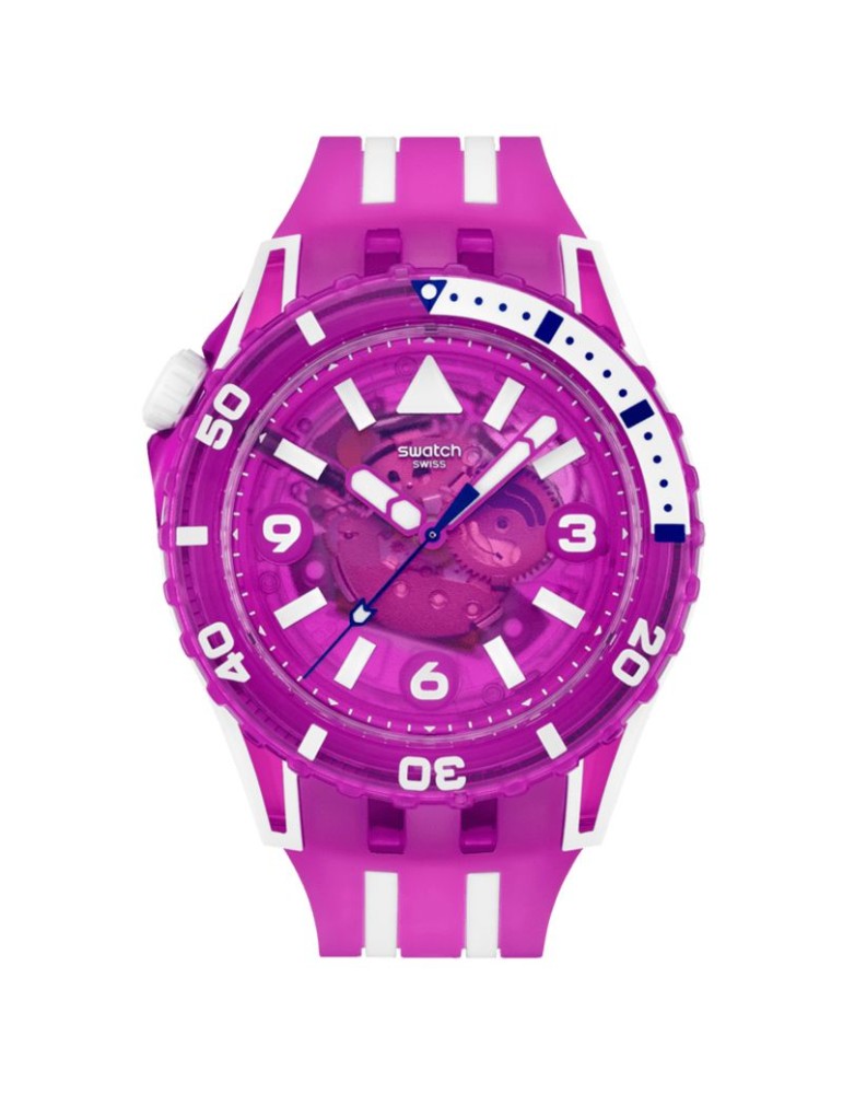 Orologio Swatch - Flower Hat - Solo Tempo - 44mm - Rosa - SSCU09P100