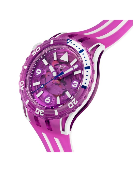 Orologio Swatch - Flower Hat - Solo Tempo - 44mm - Rosa - SSCU09P100