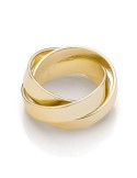 Anello Unoaerre - Dorato - Tre Fasce Intrecciate - Misura 18-17EXA001G