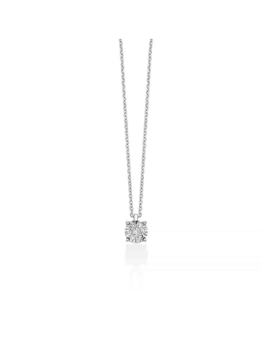 Miluna Necklace - 18K White Gold Point Light with 2.86pt Natural Diamonds - 0
