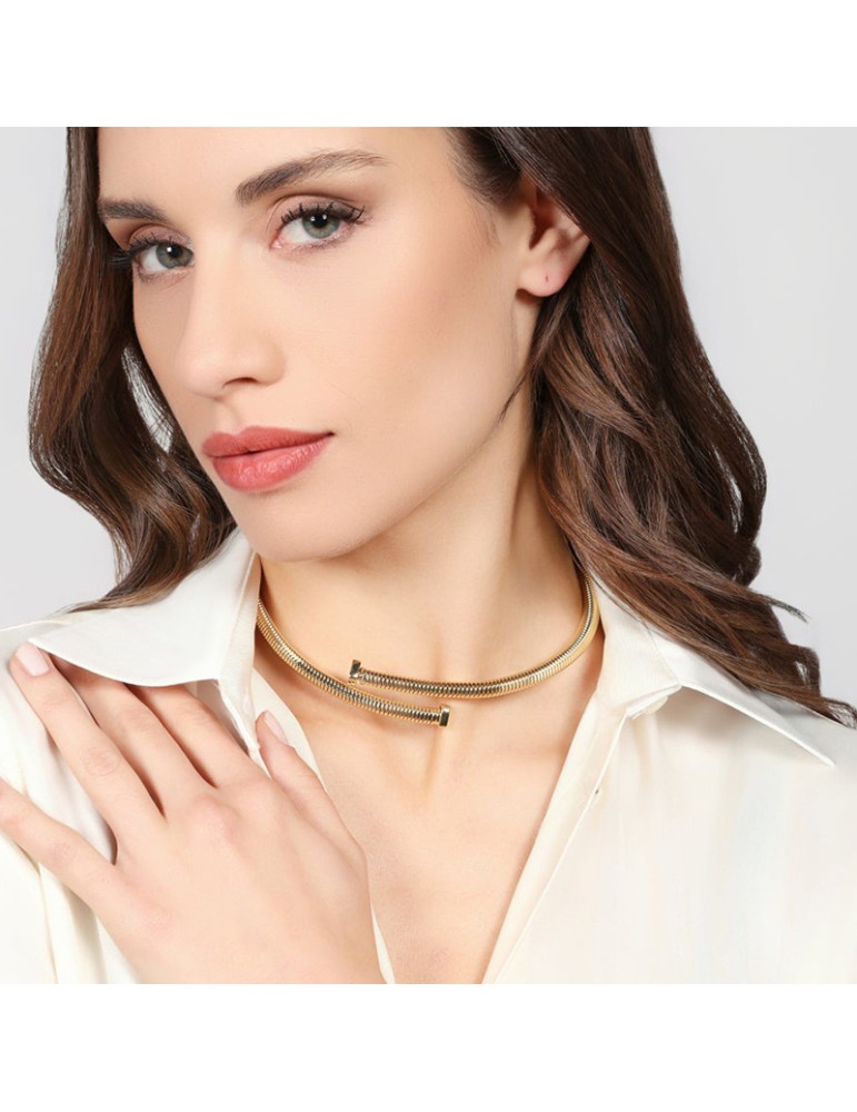 Unoaerre necklace - Tubogas - Contrariè - Golden - 18EXH003G