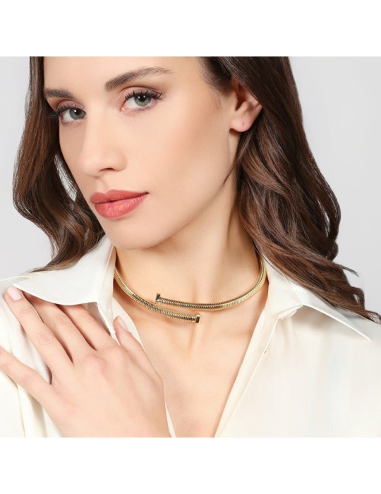 Unoaerre necklace - Tubogas - Contrariè - Golden - 18EXH003G