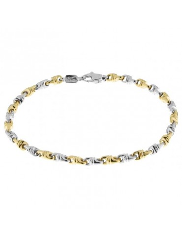 Chimento Bracelet - Tradition Gold Accenti 19 cm in White and Yellow Gold - 0