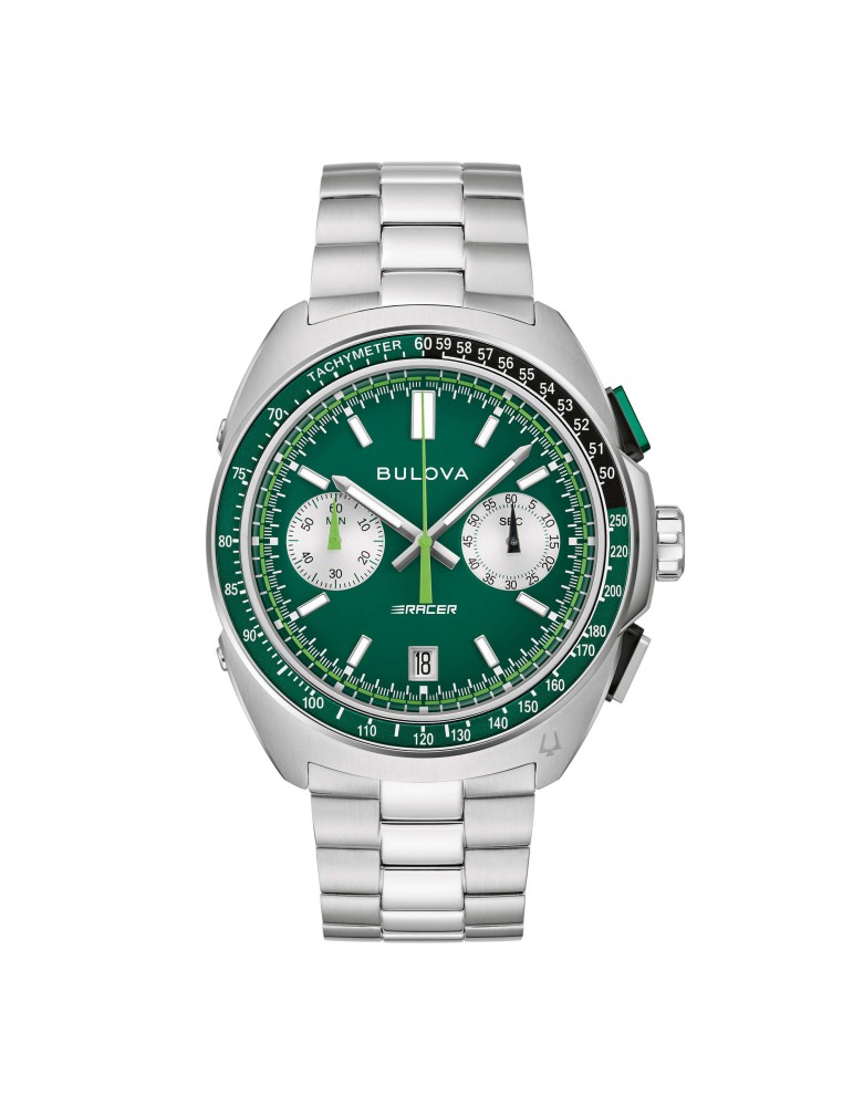 Bulova Racer Quartz Chronograph 42mm Green Watch - 0