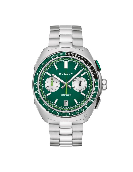 Bulova Racer Quartz Chronograph 42mm Green Watch - 0