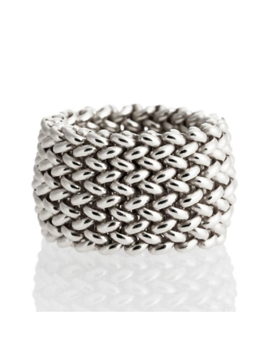 Unoaerre Ring - Chicco Band in 925% White Silver - Size 18 - 0