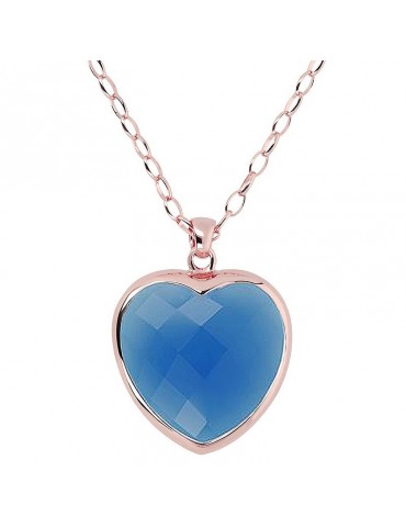 Collana Bronzallure - Pendente Cuore - Calcedonio - WSBZ00048LG.BA