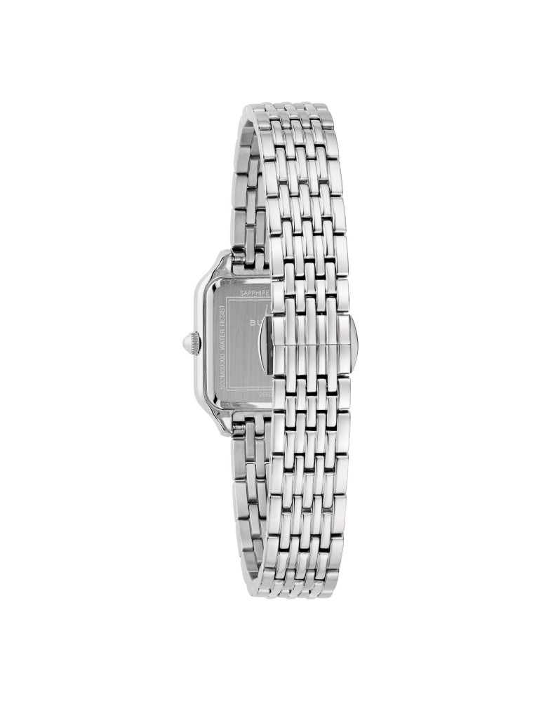 Bulova Sutton Square Quartz 23mm Mother-of-Pearl Watch with Natural Diamonds - 0