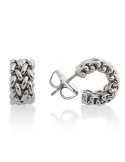 Unoaerre Earrings - Hoop - 925% Silver - Grain of Rice - 711ECO0548B