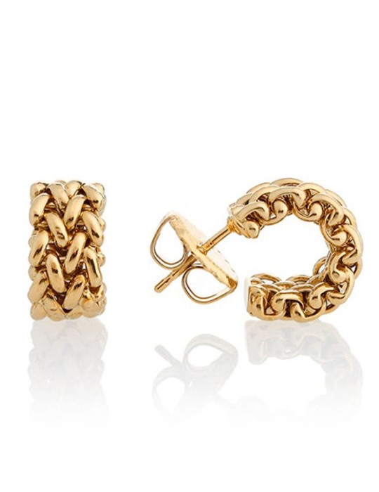 Unoaerre Earrings - 925% Gold Plated Silver - Grain of Rice -711ECO0548G