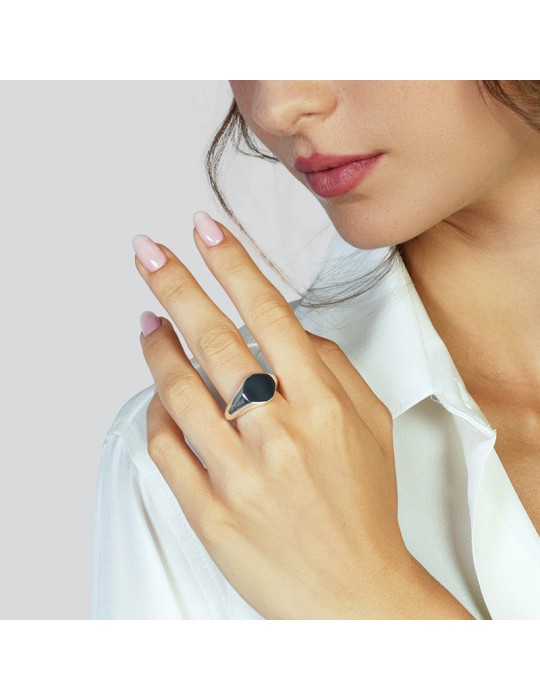 Anello Unoaerre - Chevalier - Argentato - Design Ottagonale - EXA102B