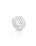 Anello Lelune - Aurora in Perle Coltivate d'Acqua Dolce 3 - 3,5 mm ed Elementi in Oro Giallo 18 Carati - 0