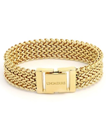 Unoaerre Bracelet - Gold - Rice Grain Mesh - EXB4862G