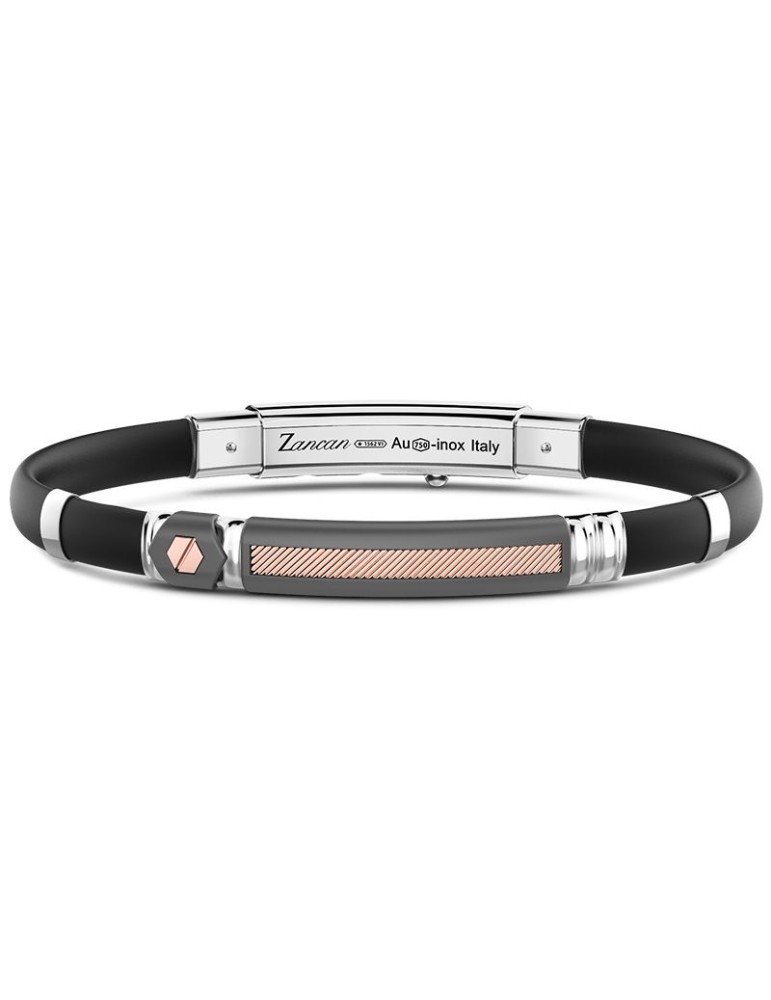 Zancan Bracelet - Titanium-Central Element in 18 Kt Rose Gold-ETB149R