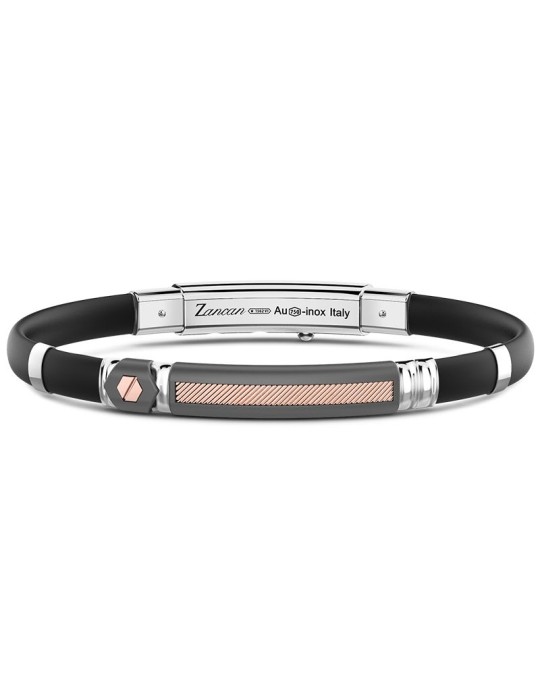 Bracciale Zancan - Titanio-Elemento Centrale in Oro Rosa 18 Kt-ETB149R
