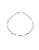 Lelune - Aurora Bracelet in 3 - 3.5 mm Freshwater Cultured Pearls and 18K Yellow Gold Elements - 0