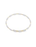 Lelune Bracelet - Aurora Contrariè in 3 - 3.5 mm Freshwater Cultured Pearls and 18K Yellow Gold Elements - 0