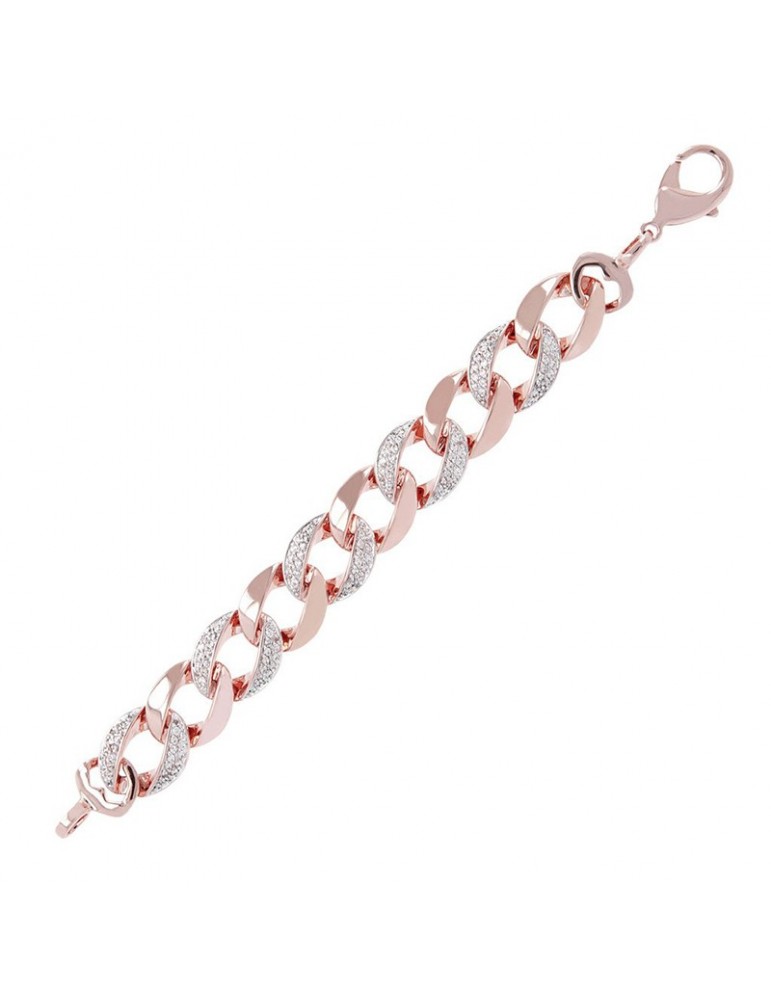 Bronzallure Chain Bracelet with Zircons for Women - 0