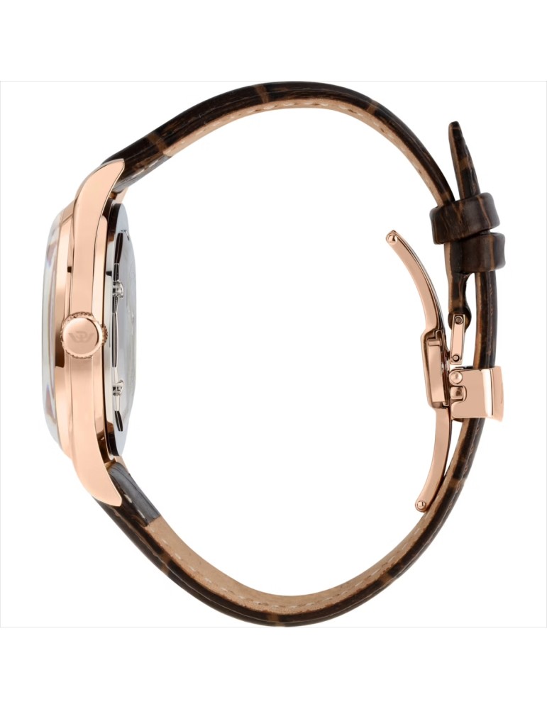 Orologio Philip Watch - Sunray Tempo e Data 39mm Rose Gold Bianco - 0
