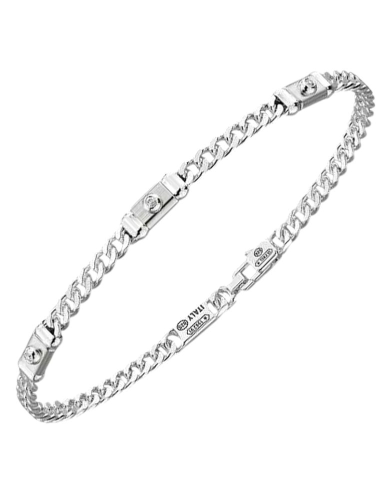 Zancan Bracelet - 925% Silver - No. 3 Diamonds 0.045 ct - ESB461