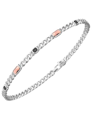 Bracciale Zancan - Argento 925% - Nr.3 Diamanti Neri 0,08 ct - ESB465R