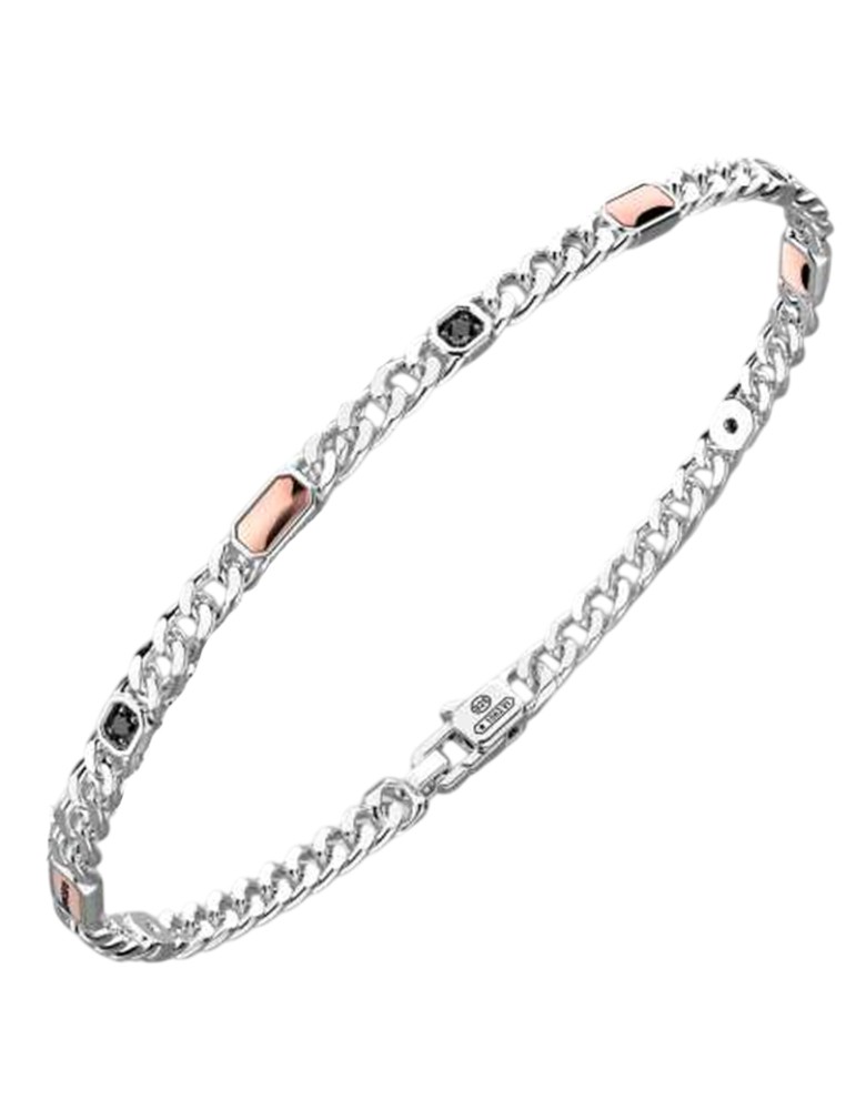 Bracciale Zancan - Argento 925% - Nr.5 Diamanti Neri 0,14 ct - ESB467R