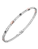 Bracciale Zancan - Argento 925% - Nr.5 Diamanti Neri 0,14 ct - ESB467R