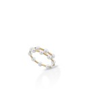 Lelune - Aurora Ring in 3 - 3.5 mm Freshwater Cultured Pearls and 18K Yellow Gold Cylindrical Elements - 0
