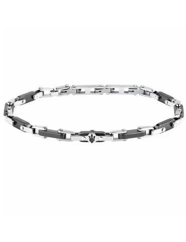 Bracciale Maserati - Catena - Acciaio Nero - Ceramica - JM226ATZ75