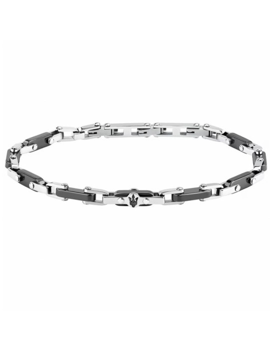 Bracciale Maserati - Catena - Acciaio Nero - Ceramica - JM226ATZ75