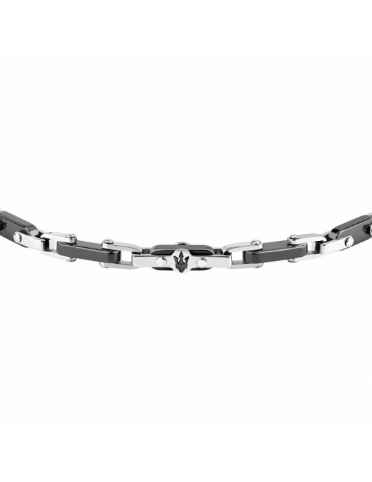 Bracciale Maserati - Catena - Acciaio Nero - Ceramica - JM226ATZ75