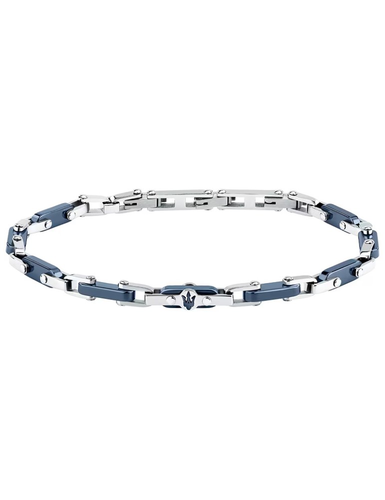 Bracciale Maserati - a Catena - Acciaio Blu - Ceramica - JM226ATZ76