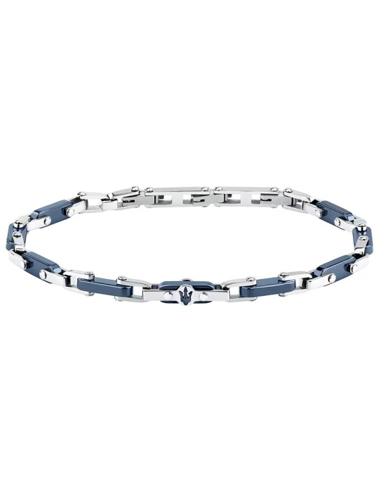 Bracciale Maserati - a Catena - Acciaio Blu - Ceramica - JM226ATZ76