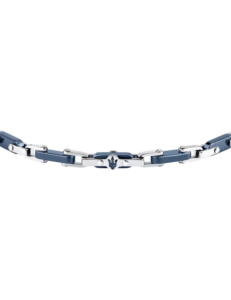 Bracciale Maserati - a Catena - Acciaio Blu - Ceramica - JM226ATZ76