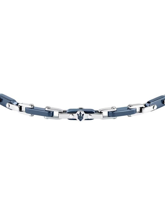 Bracciale Maserati - a Catena - Acciaio Blu - Ceramica - JM226ATZ76
