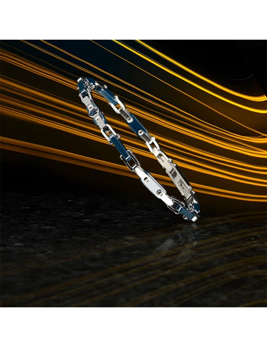 Bracciale Maserati - a Catena - Acciaio Blu - Ceramica - JM226ATZ76