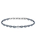 Bracciale Maserati - Catena - Acciaio - Maglie Ovali Blu - JM226ATZ78