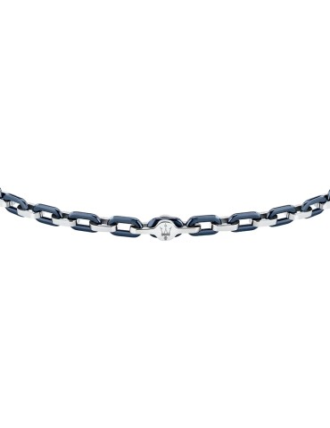 Maserati Bracelet - Chain - Steel - Blue Oval Links - JM226ATZ78 2