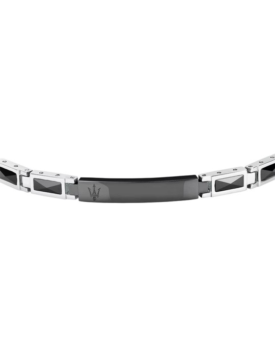 Bracciale Maserati - Acciaio - Elementi - Ceramica Nera - JM226ATZ79