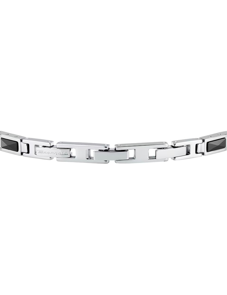 Bracciale Maserati - Acciaio - Elementi - Ceramica Nera - JM226ATZ79