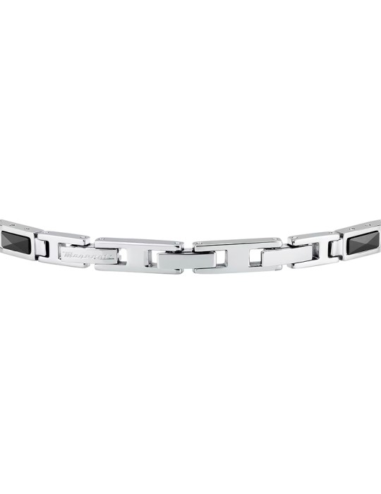 Bracciale Maserati - Acciaio - Elementi - Ceramica Nera - JM226ATZ79