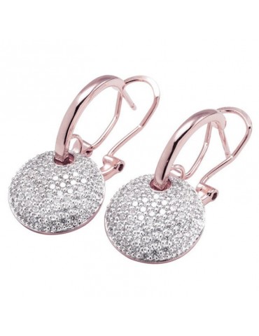 Orecchini Bronzallure Altissima-Medaglione Pavè di Zirconi-WSBZ00568WR 2