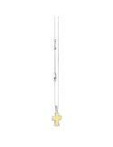 Zancan Necklace - Chain - 925% Silver - 18K Gold Cross - ESC271G