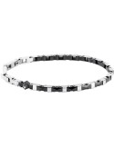 Bracciale Maserati -a Catena - Acciaio 316L - Inserti Neri -JM226ATZ83