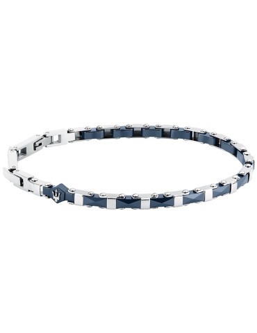 Bracciale Maserati - a Catena - Acciaio 316L - Inserti Blu -JM226ATZ84