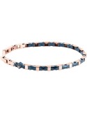 Bracciale Maserati - Acciaio 316L Rose Gold - Inserti Blu - JM226ATZ85