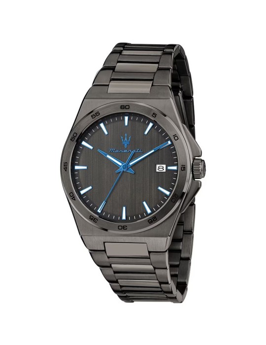 Orologio Maserati - Tempo e Data-Grigio -40mm-Lancette Blu-R8853154001