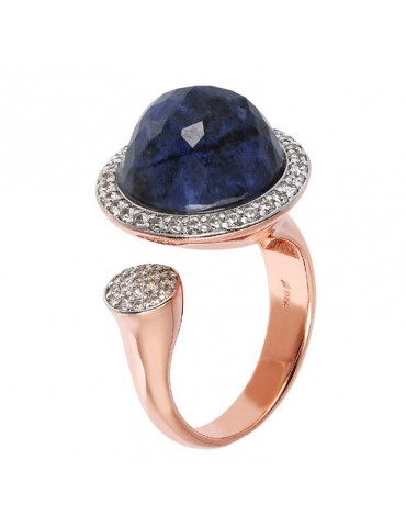 Anello Bronzallure Donna - Preziosa Aperto con Dumortierite e Zirconi - 0