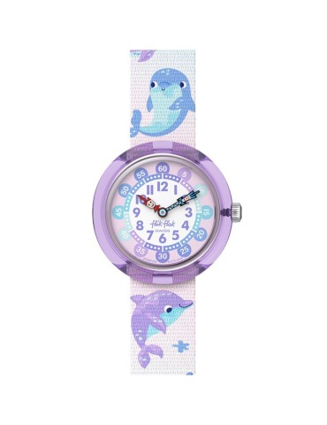 Orologio Flik Flak - Happy Dolphins - 32mm -Viola - Delfini-ZFBNP255