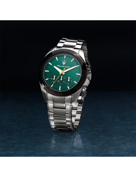 Maserati Watch - Chronograph - Silver - 43mm - Green - R8873612065